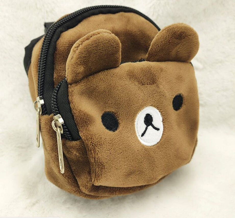 Adjustable Cartoon Pet Backpack Leash and Snack Carrier